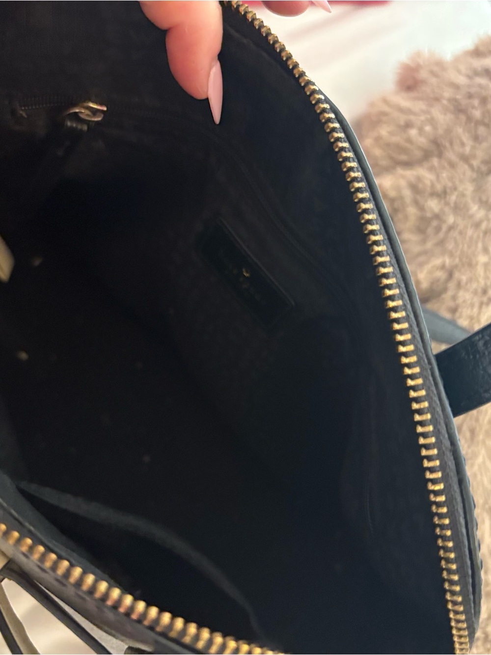 Kate Spade Black structured Pebbled Leather Bow Top Handle Tote Bag - Picture 4 of 5